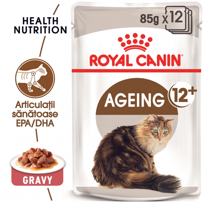 Royal Canin Ageing 12+, Hrana umedă pentru pisici Senioare, Plic 85g [2]