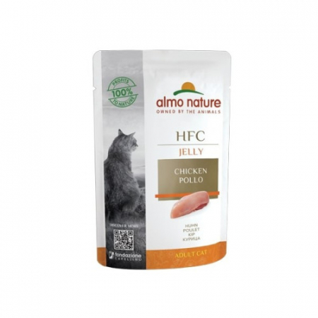 Almo Nature HFC Jelly Pui, hrană umedă complementară pentru pisici, 55g