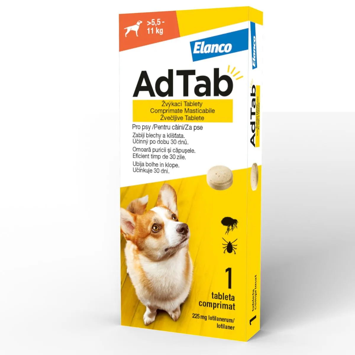 AdTab Tableta Antiparazitară Caini 5.5-11kg Elanco
