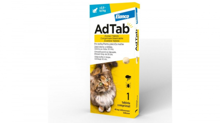 Antiparazitare - AdTab Tableta Antiparazitară Pisici 2-8 kg, 48 mg