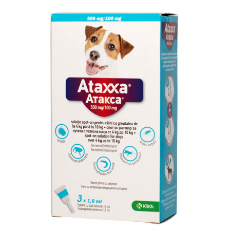 Antiparazitare - Ataxxa-solution-spot-on-caini-4-10kg-cutie-3-pipete