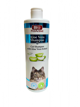 Igiena & Ingrijire - Șampon Bio PetActive Aloe Vera – 400ml, îngrijire blândă și hidratare pentru pisici