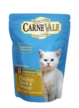 Hrana Pisici - carnevale-kitten-hrana-umeda-pui-rata-portocala-85g