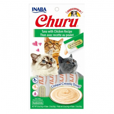 Recompense & Snacks - Churu Creamy – Recompense cremoase cu Ton și Pui, 4x14g