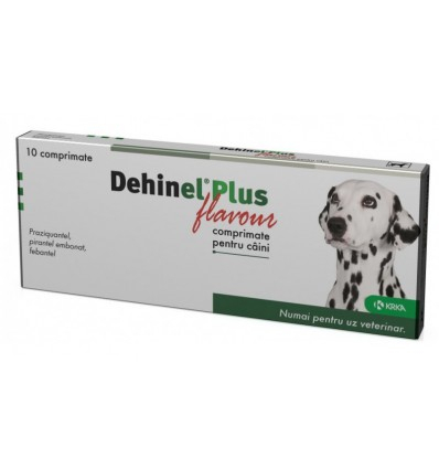 Antiparazitare - Dehinel Plus Flavour – Antiparazitar intern câini, 10 comprimate