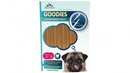 Recompense & Snacks - Dental Stick cu Pui și Biotină 4Dog Goodies – Recompense Dentare pentru Câini 80g