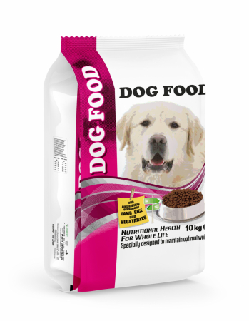 DOG FOOD Ljubimetz - Hrană uscată pentru câini adulți, cu Miel & Orez, 10kg