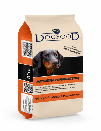Hrana Caini - DOG FOOD Ljubimetz, Hrană uscată pentru câini Adulți, cu Vită & Ficat, 10kg