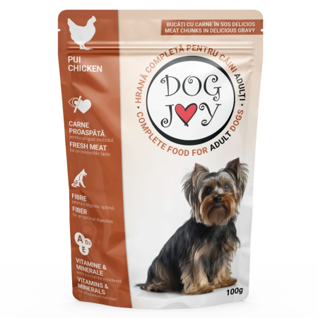 Hrana Caini - dog-joy-hrana-umeda-pui-sos-100g