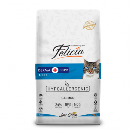 Hrana Pisici - felicia-derma-care-hrana-uscata-pisici-somon-12kg