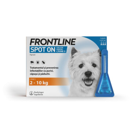 Antiparazitare - frontline-spot-on-s-caini-2-10kg-3-pipete