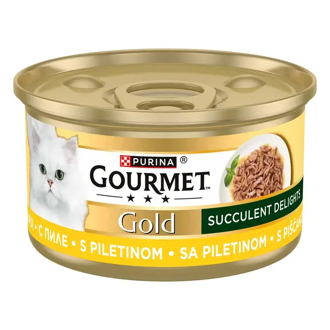 Pisici - Gourmet Gold Delicii Suculente cu Pui – Hrană Umedă Pisici 85g