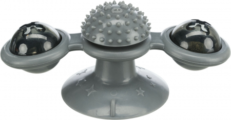 Jucărie Spinner pentru Pisici, cu Ventuză, Catnip și Clopoțel, 16 cm [1]