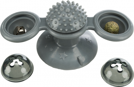 Jucărie Spinner pentru Pisici, cu Ventuză, Catnip și Clopoțel, 16 cm [3]
