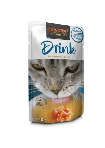 Leonardo Drink – Hrană Umedă pentru Pisici, Somon, 40g [1]