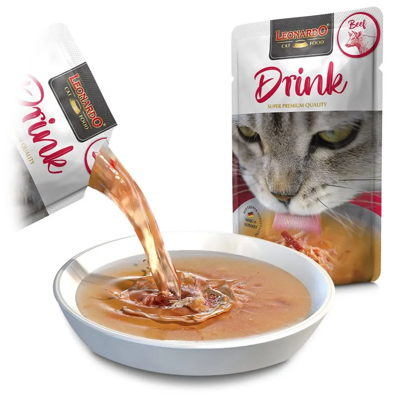 Hrana Umeda - Leonardo Drink – Hrană Umedă pentru Pisici, Vită, 40g