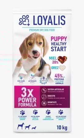 Hrana Caini - LOYALIS Puppy Healthy Start Hrana uscata caine junior cu miel si orez 10kg