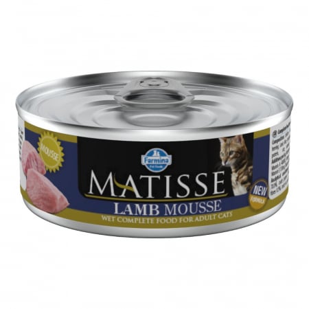 Hrana Pisici - MATISSE Mousse Miel 85g - Hrana Umedă pentru Pisici Adulte, Pate cu Miel