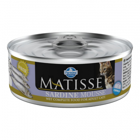 Hrana Umeda - MATISSE Mousse Sardine 85g - Hrana Umedă pentru Pisici Adulte, Pate cu Sardine