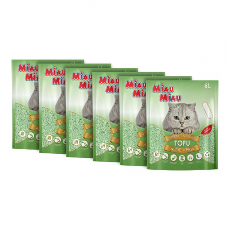 Așternut Igienic Pisici MIAU MIAU Tofu Aloe Vera, 6L [2]