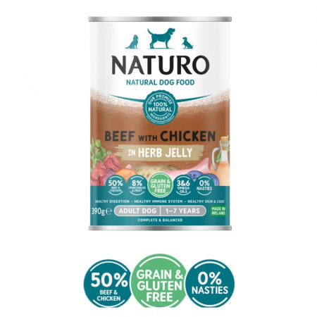 Hrana Umeda - Naturo Conserva Hrana Umeda Caini Adult Vita Pui 390g