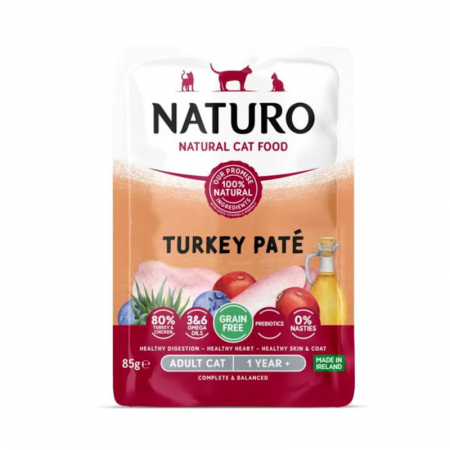 Naturo hrana umeda pisici mousse curcan 85g