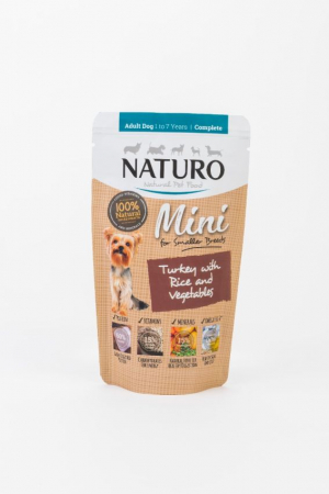 Hrana Umeda - naturo-pouch-adult-mini-curcan-orez-caini-150g