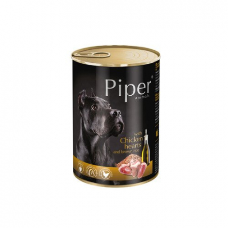 Caini - PIPER – Hrană Umedă pentru Câini Adulți, Inimi de Pui și Spanac, 400g