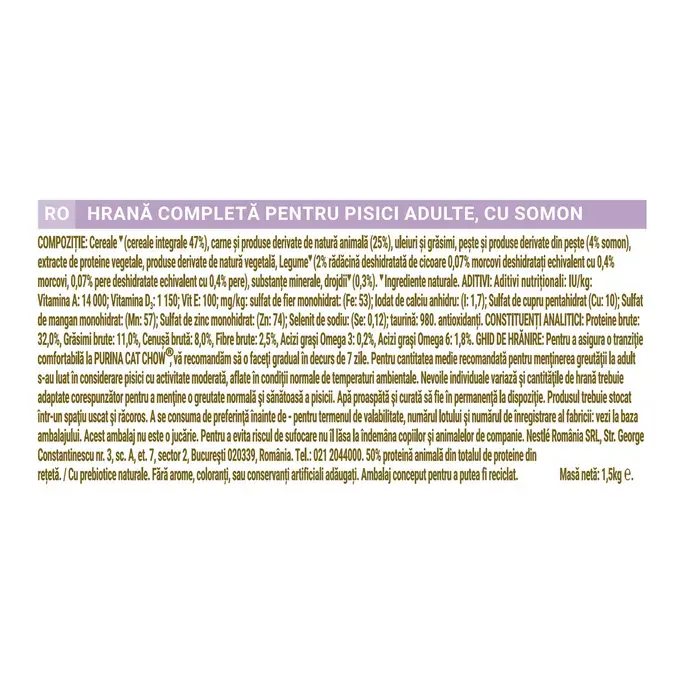 Purina Cat Chow Sensitive cu Somon - Hrana uscată pentru pisici 1.5kg [2]
