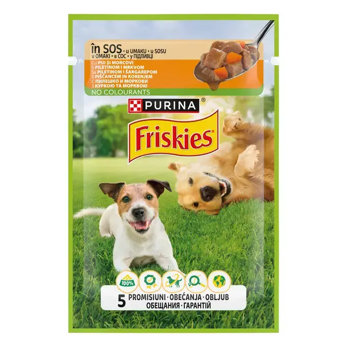 Hrana Caini - Friskies Plic Hrana Umeda Caini Pui Morcov Sos 85g