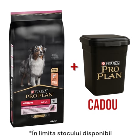 Hrana Uscata - Purina PRO PLAN Sensitive Skin Medium Adult cu Somon – hrană uscată pentru câini