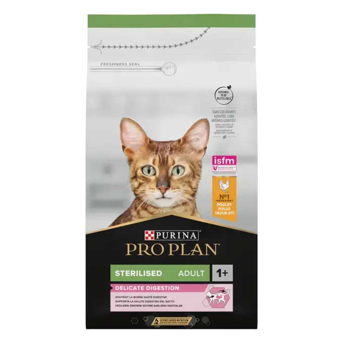Purina PRO PLAN Sterilised Adult, Sensitive Digestion, Hrană Uscată pentru Pisici, 10kg [2]