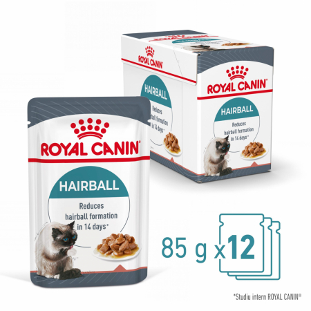 Royal Canin Hairball Care Gravy, Hrana umedă pentru pisici, Plic 85g [6]