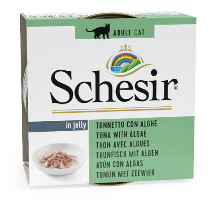 Pisici - schesir-ton-alge-jeleu-conserva-hrana-umeda-pisici-85g