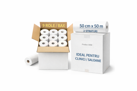 Rola cearceaf hartie 50x50 cm 2 straturi bax 9 role [1]