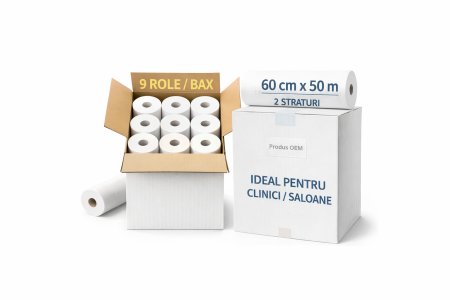 Rola cearceaf hartie 60x50 cm 2 straturi bax 9 role [1]