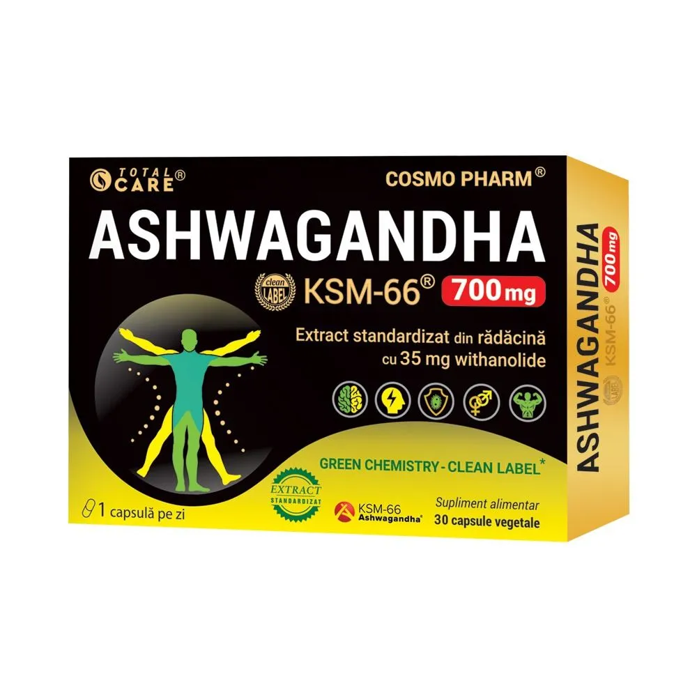Afectiuni ale sistemului nervos - Ashwagandha KSM-66, 700 mg , 30 capsule,