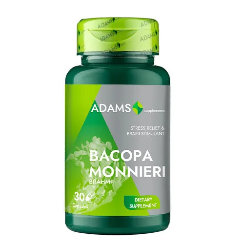 Memorie si concentrare - Bacopa Monnieri, supliment alimentar 180 mg,