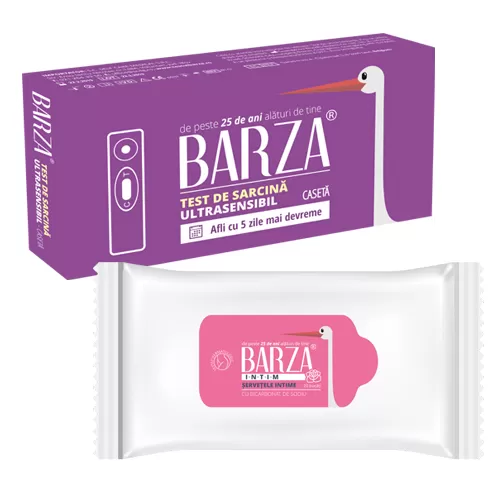 Ingrijire si protejare - Barza test sarcina ultrasensibil caseta cu servetele intime