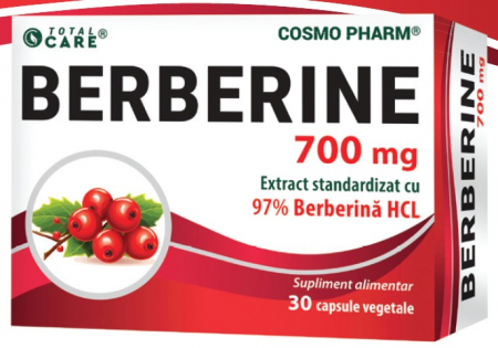 Afectiuni metabolice si diabet - Berberina 700mg , 30 capsule,