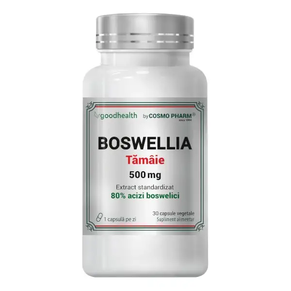 Dureri articulare si musculare - Boswellia Serrata 500mg, 30 capsule