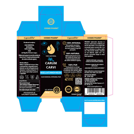 CARUM CARVI, Ulei esential natural de Chimen negru, 10 ml [1]