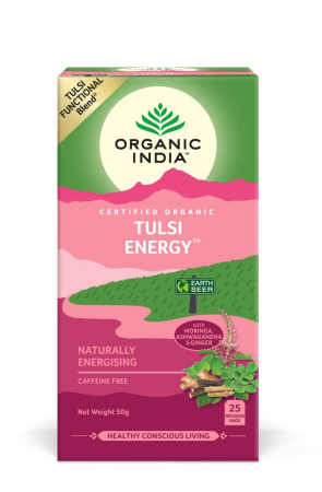 Ceaiuri - Ceai Tulsi Energy, Amestec Adaptogen Energizant Natural, 25 plicuri