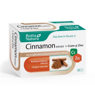 Afectiuni metabolice si diabet - CINNAMON+CROM+ZINC X30CPS