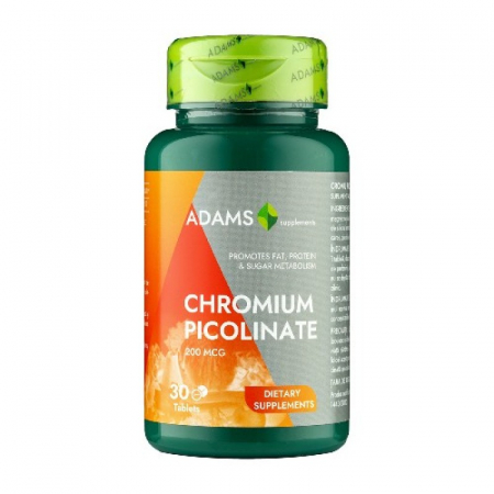 Afectiuni metabolice si diabet - Crom Picolinat 200mg, 30capsule
