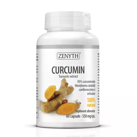 Afectiuni cardiovasculare - Curcumin 550 mg,60capsule