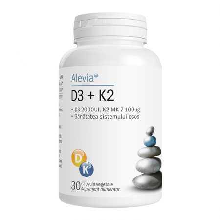 SUPLIMENTE ALIMENTARE - D3 2000 UI cu K2, 30 capsule