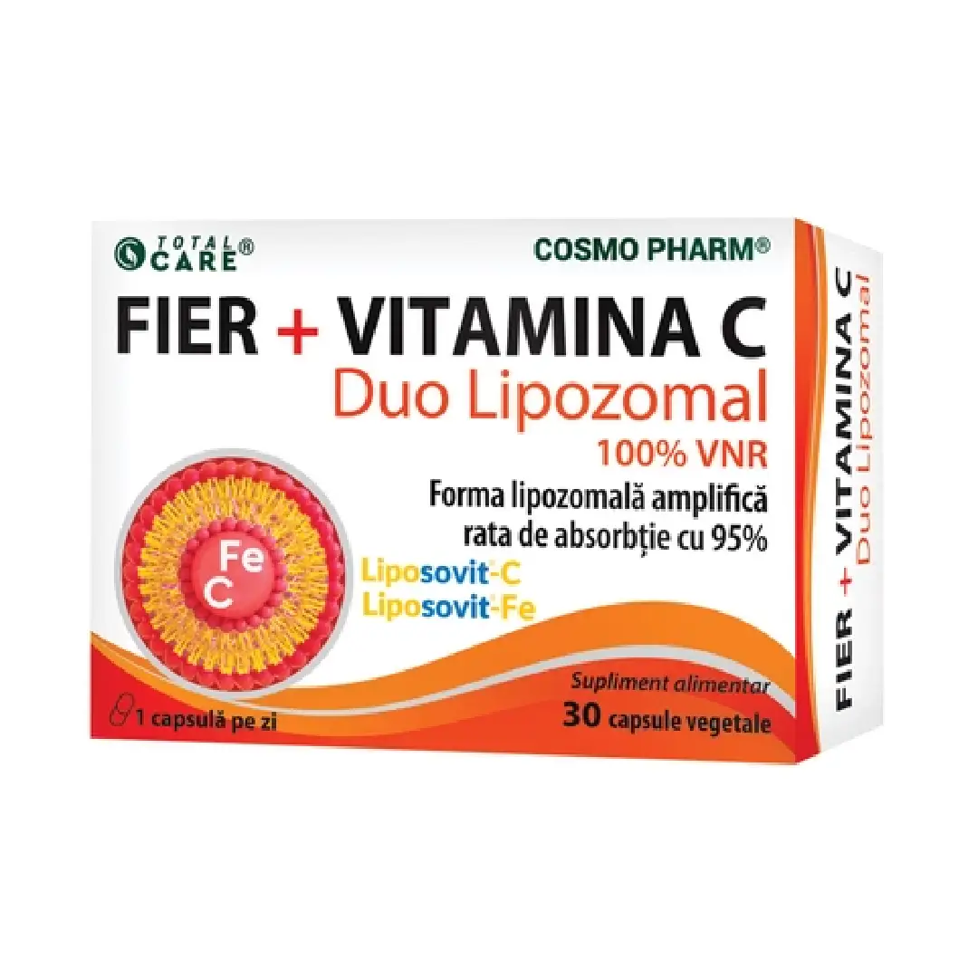Alte categorii - Fier cu Vitamina C Duo lipozomal 30 cps