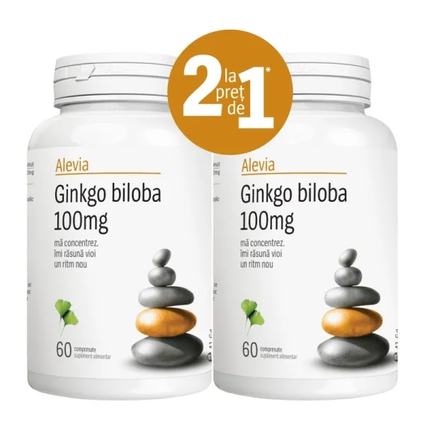 Alte categorii - Ginkgo biloba 100mg 60+60comprimate