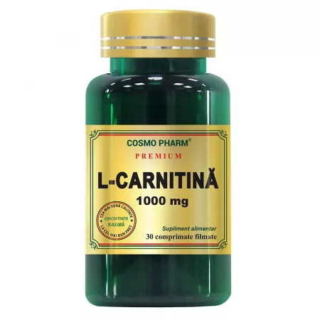 Suplimente sportivi - L-carnitina, 1000 mg, 30 tablete,